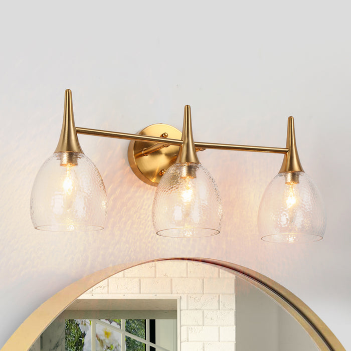 Cymerl 3-Light Brass Bathroom Vanity Light