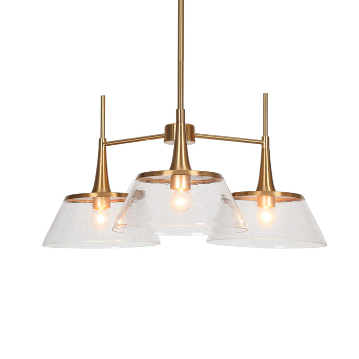 Quordi 3-Light Brass Chandelier