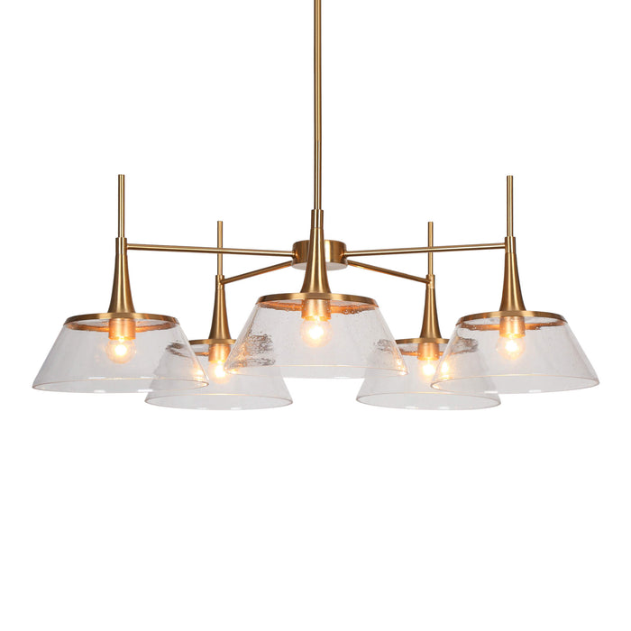 Quordi 5-Light Brass Chandelier
