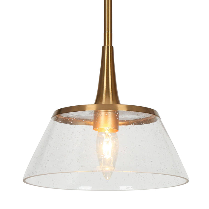 Quordi 1-Light Brass Pendant Light