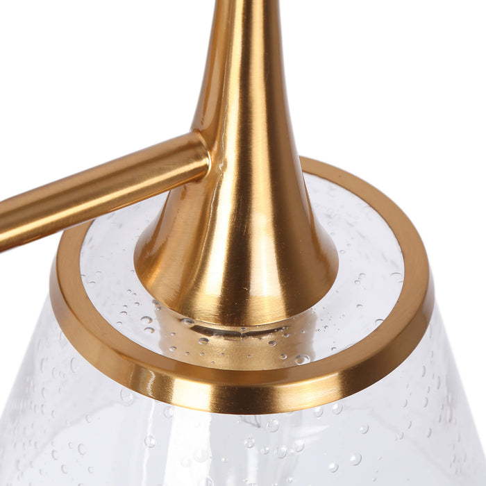 Quordi 2-Light Brass Bathroom Vanity Light