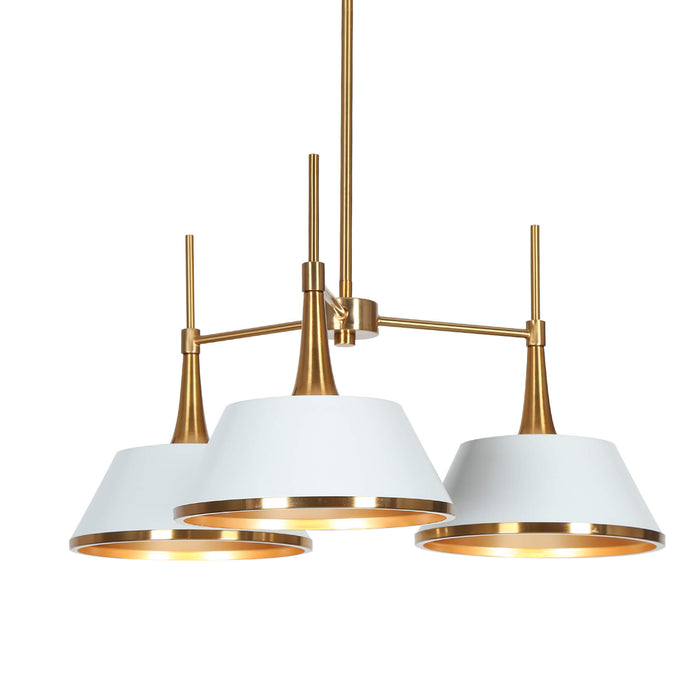 Idaikos 3-Light Brass Metal Radial Chandelier