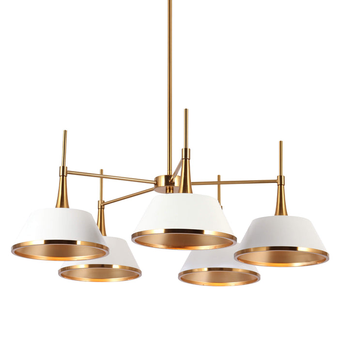 Idaikos 5-Light Brass Chandelier