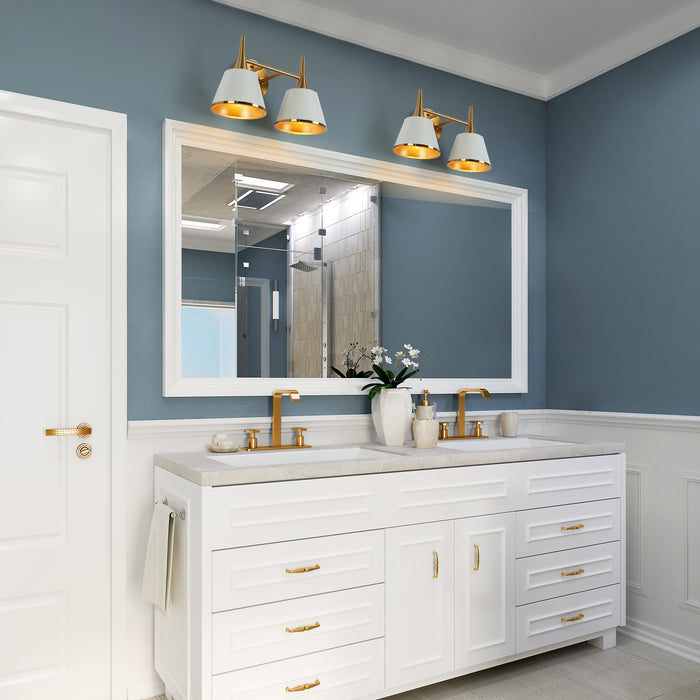 Idaikos 2-Light Brass Bathroom Vanity Light