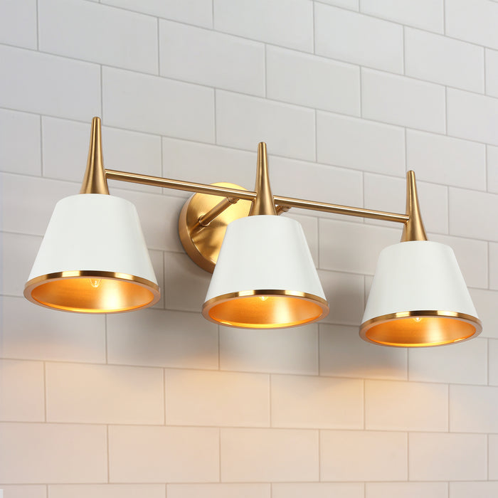 Idaikos 3-Light Brass Bathroom Vanity Light