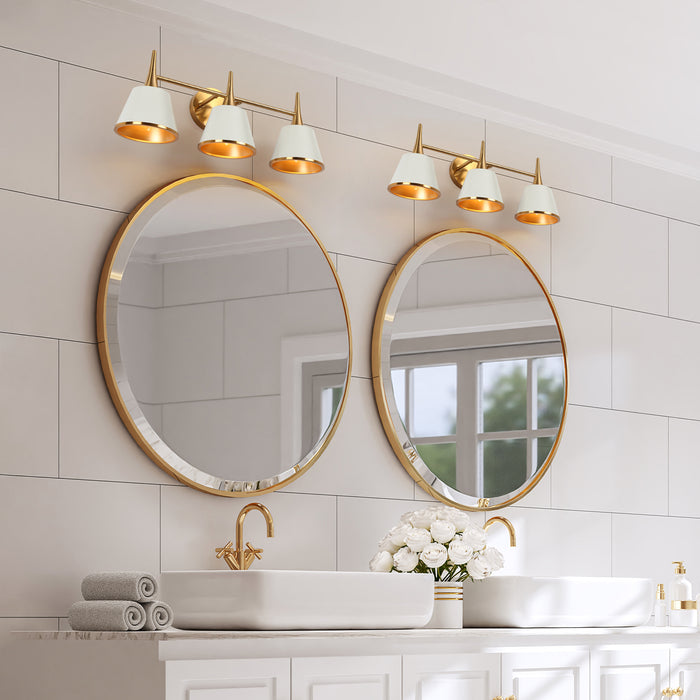 Idaikos 3-Light Brass Bathroom Vanity Light