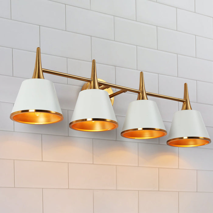Idaikos 4-Light Brass Bathroom Vanity Light