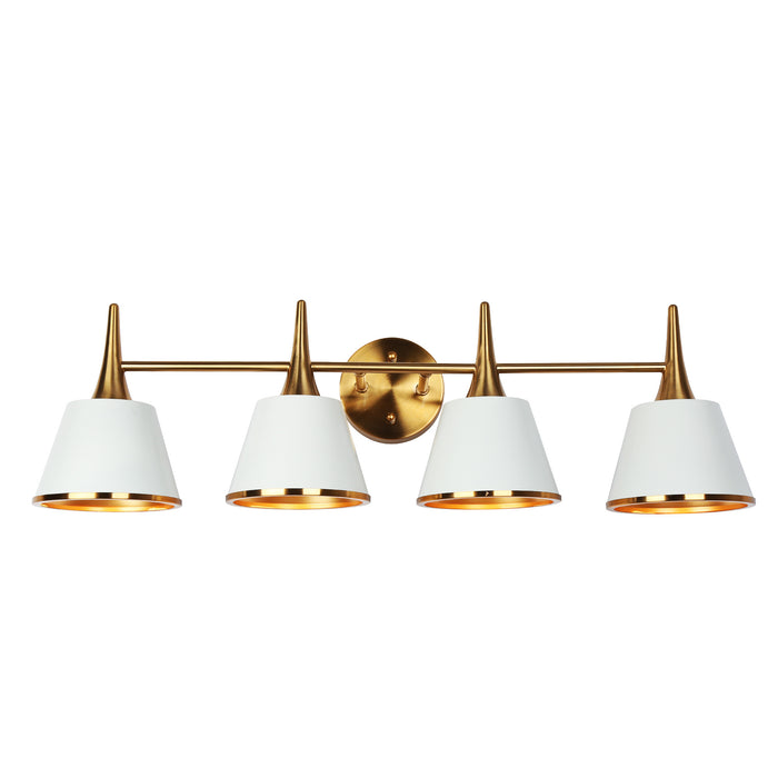 Idaikos 4-Light Brass Bathroom Vanity Lights