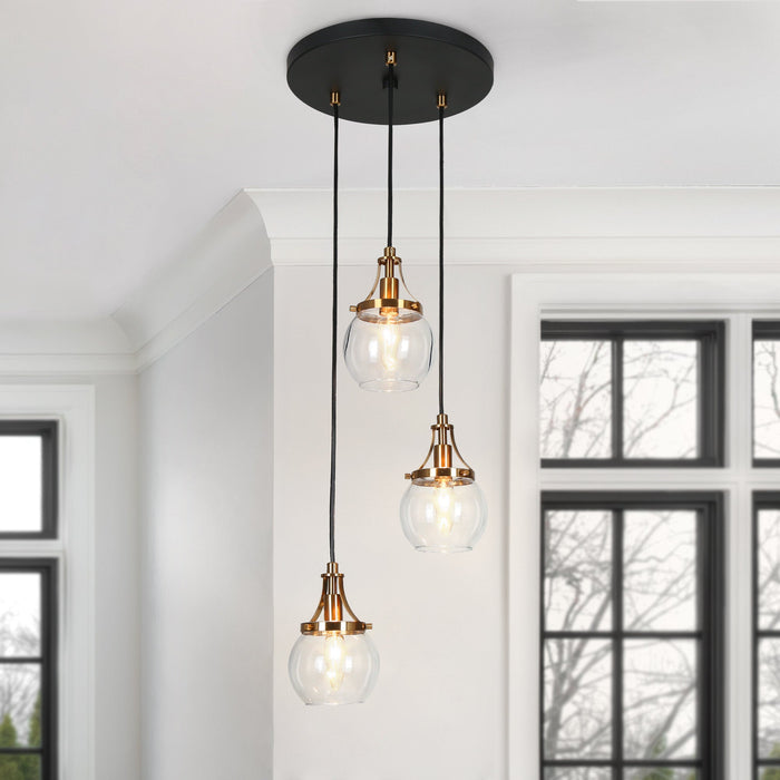 Nivella 3-Light Brass Chandelier