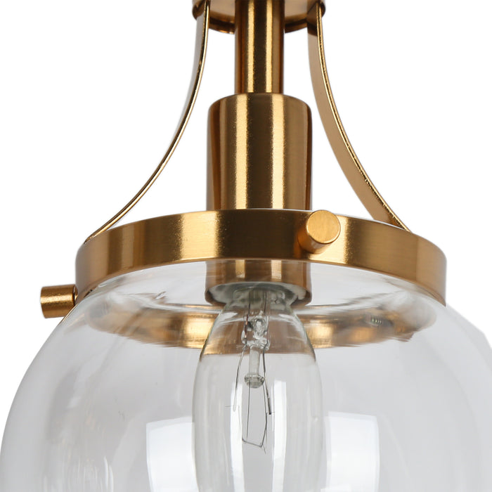 Nivella 4-Light Black and Brass Bathroom Vanity Light