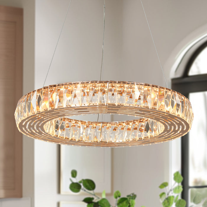 Nexoria 1-Light LED Gold Chandelier