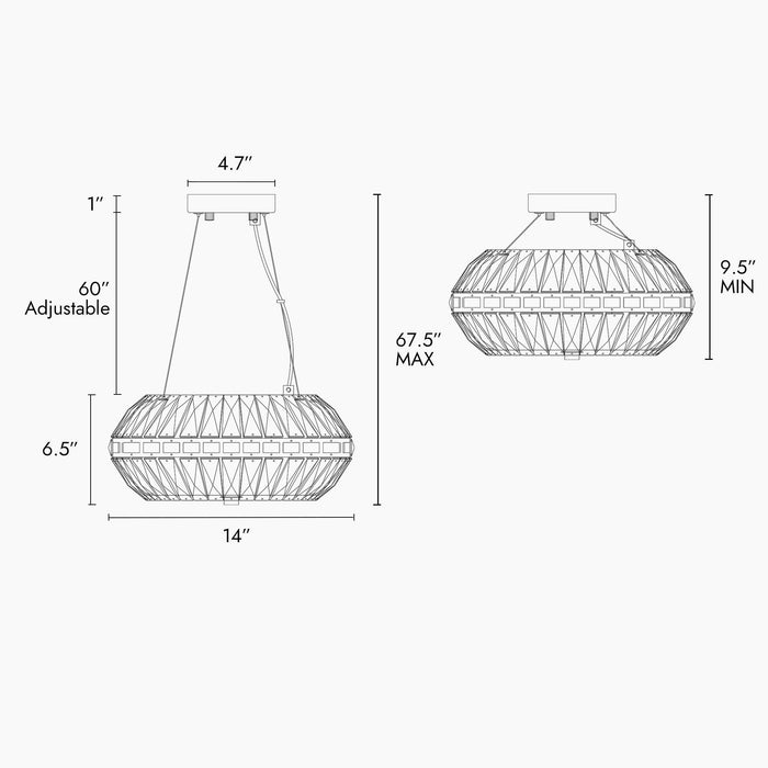 Qirvane 3-Light Brass Chandelier