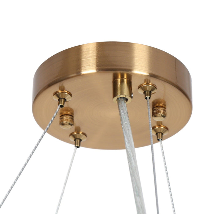 Qirvane 3-Light Brass Chandelier