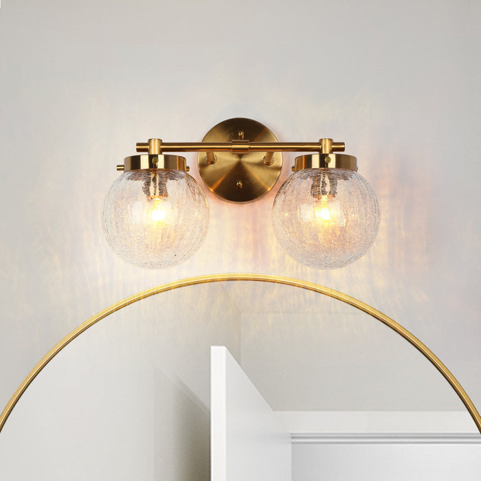 Ariene 2-Light Brass Bathroom Vanity Light