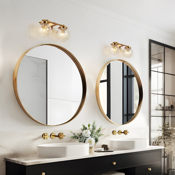 Ariene 2-Light Brass Bathroom Vanity Light