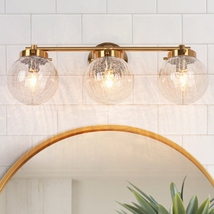 Ariene 3-Light Brass Bathroom Vanity Light