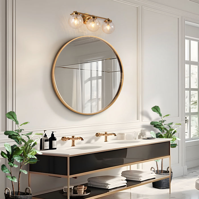 Ariene 3-Light Brass Bathroom Vanity Light