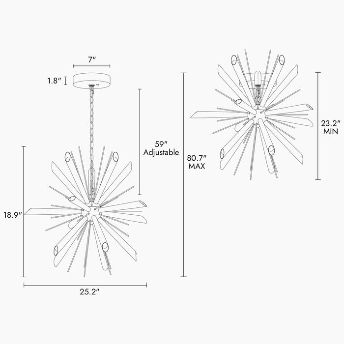 Isalyn 15-Light LED Brass Chandelier