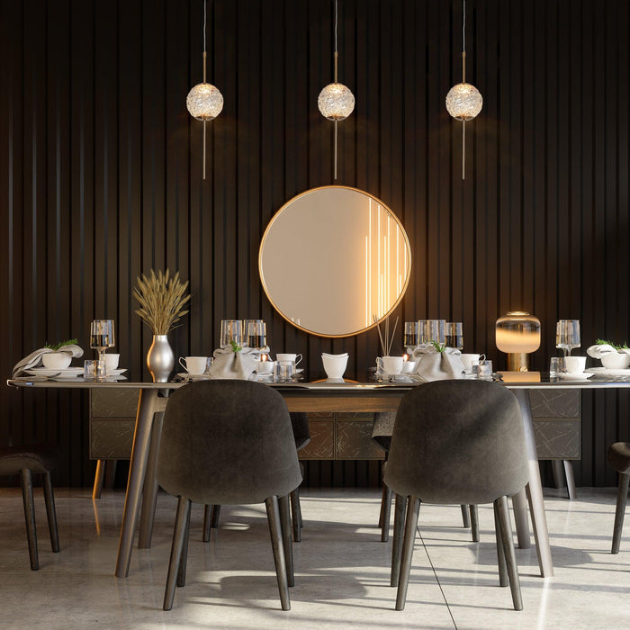 Eldvian 1-Light LED Brass Pendant Light