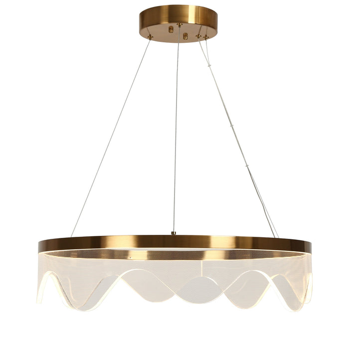Awtis 1-Light LED Brass Chandelier
