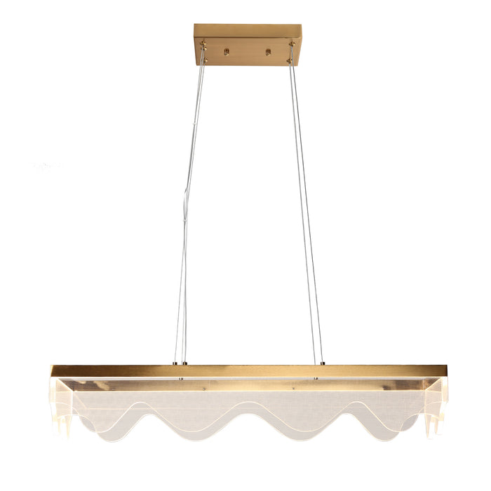 Awtis 1-Light LED Brass Island Light