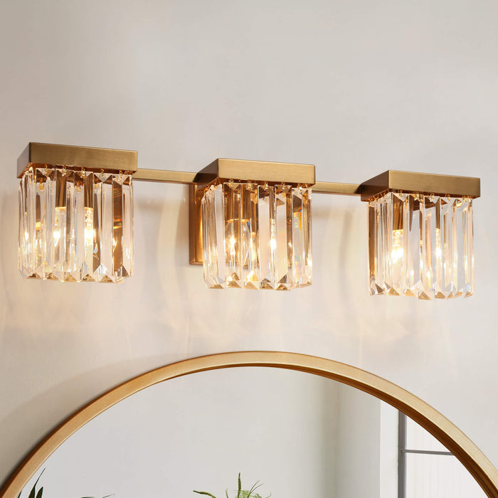 Labrite 3-Light Brass Bathroom Vanity Light