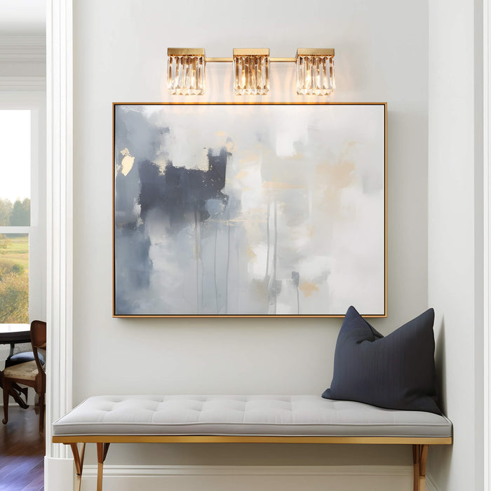 Labrite 3-Light Brass Bathroom Vanity Light