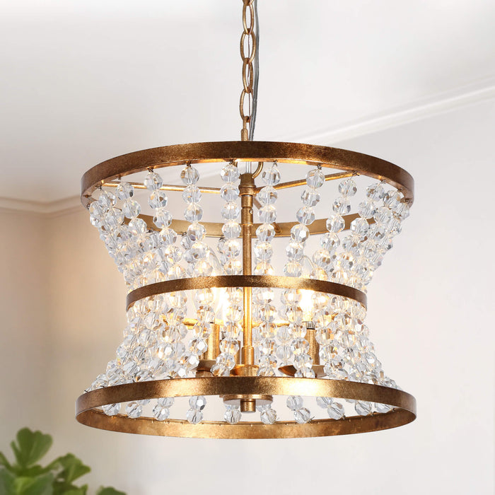 Mirelis 3-Light Gold Chandelier