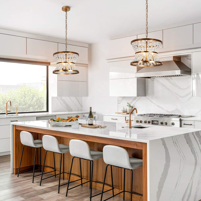 Mirelis 3-Light Gold Chandelier