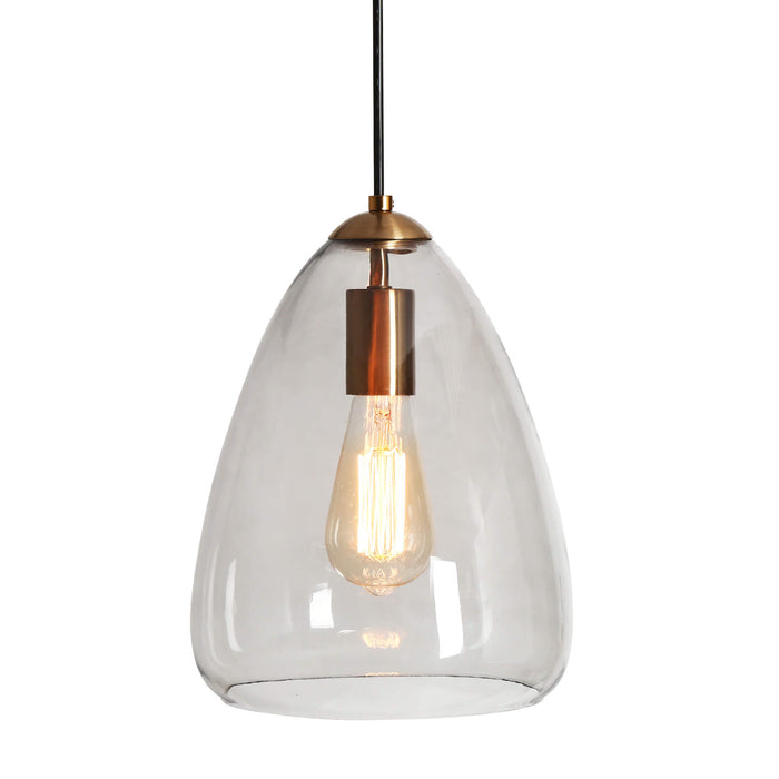 Sylune 1-Light Black and Brass Pendant Light