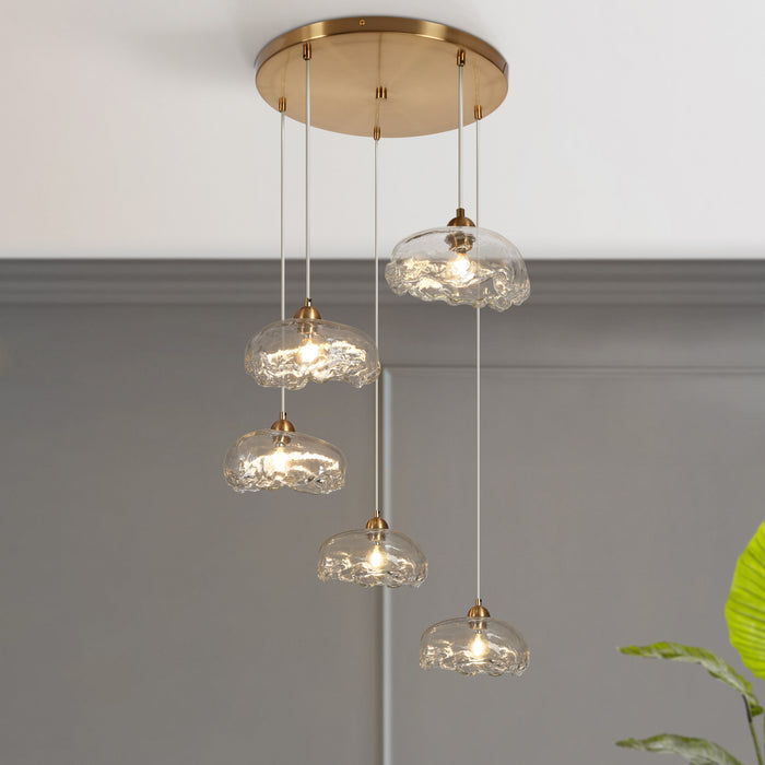 Bresin 5-Light Brass Chandelier