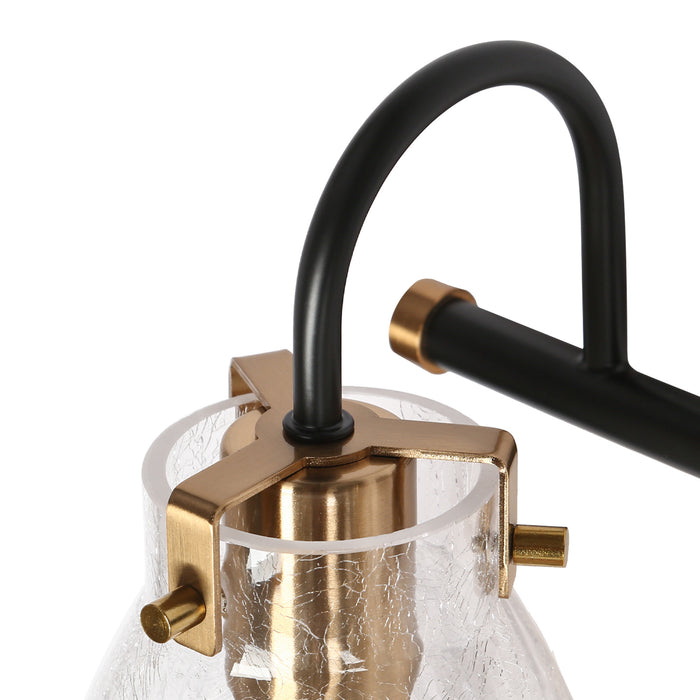 Aidtyr 4-Light Black and Brass Bathroom Vanity Light