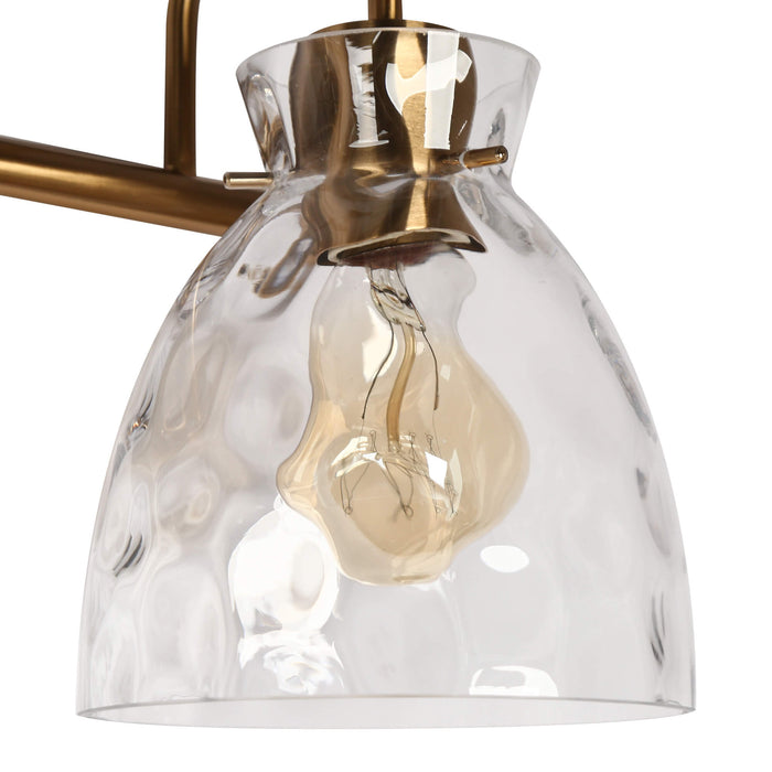 Ravilen 3-Light Black and Brass Bathroom Vanity Light