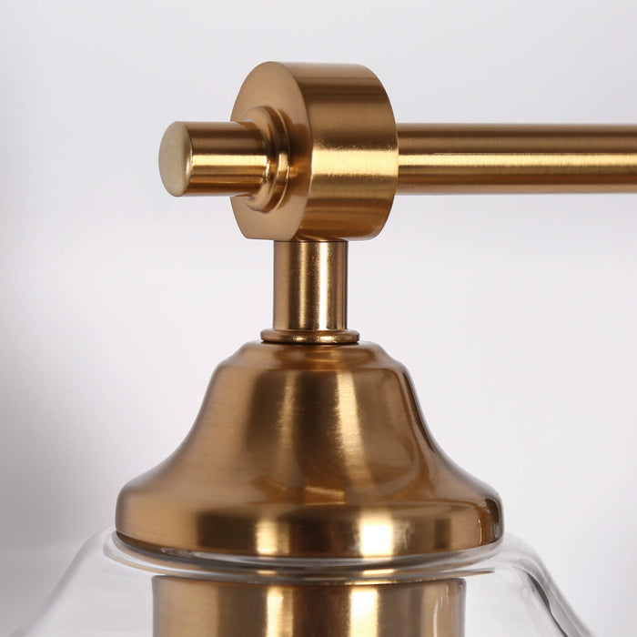 Laiger 4-Light Black and Brass Bathroom Vanity Light