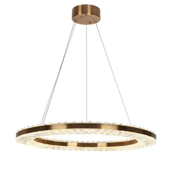Oviane 1-Light LED Brass Chandelier