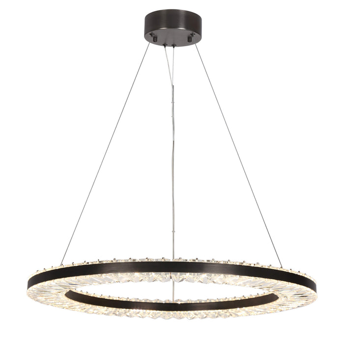 Oviane 1-Light LED Black Chandelier