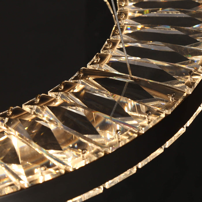 Oviane 1-Light LED Black Chandelier
