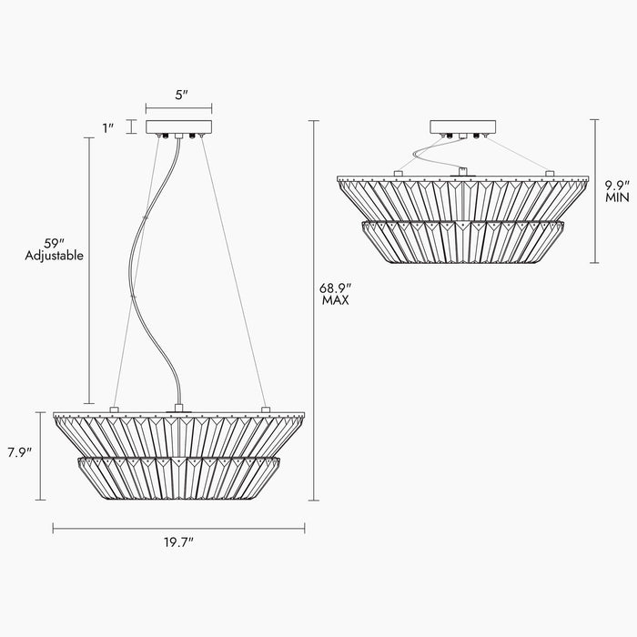 Zyrelin 3-Light Brass Chandelier