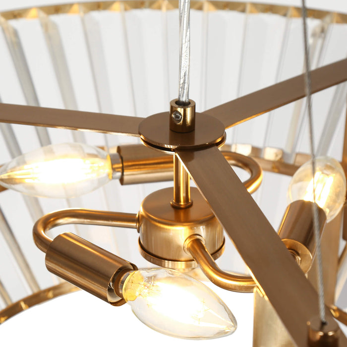 Zyrelin 3-Light Brass Chandelier