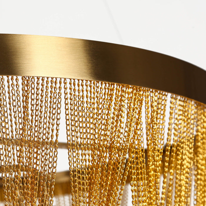 Aliren 9-Light Brass Chandelier