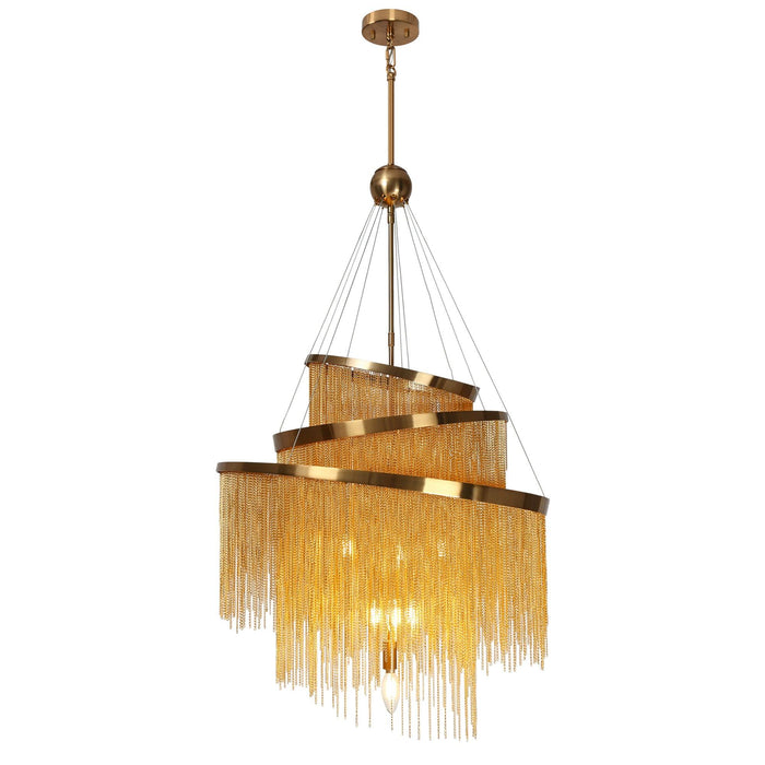 7-Light Chain Tassel Chandeliers - Belles Lighting