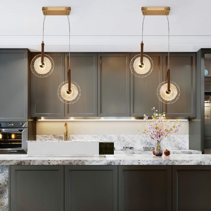 Sylvian 2-Light LED Brass Chandelier