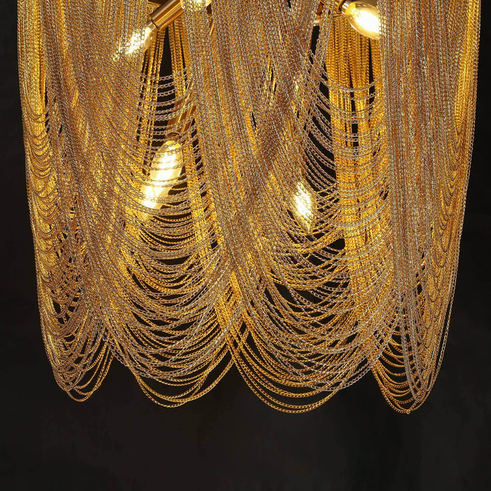 Aliren 7-Light Brass Chandelier