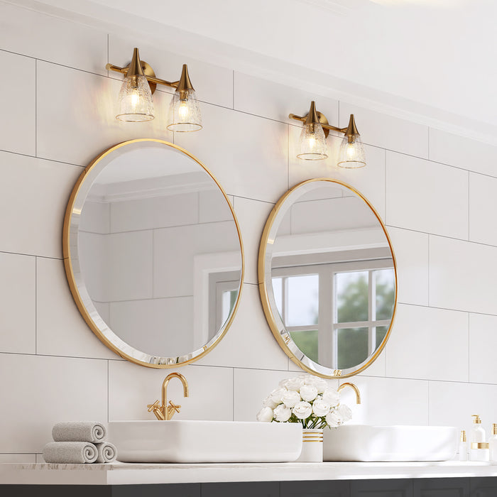 Ruthebi 2-Light Brass Bathroom Vanity Light