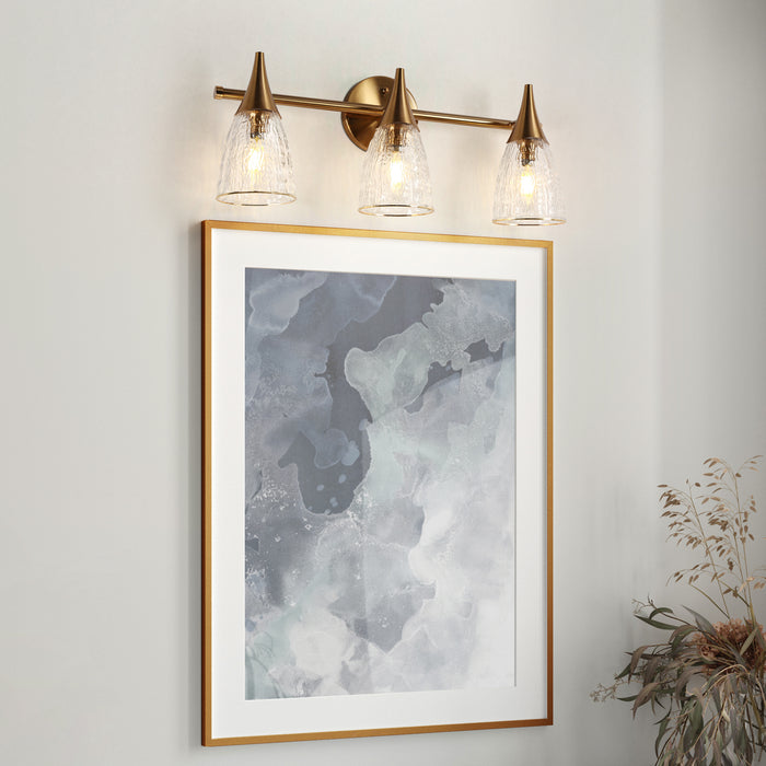 Ruthebi 3-Light Brass Bathroom Vanity Light