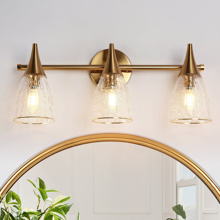 Ruthebi 3-Light Brass Bathroom Vanity Light