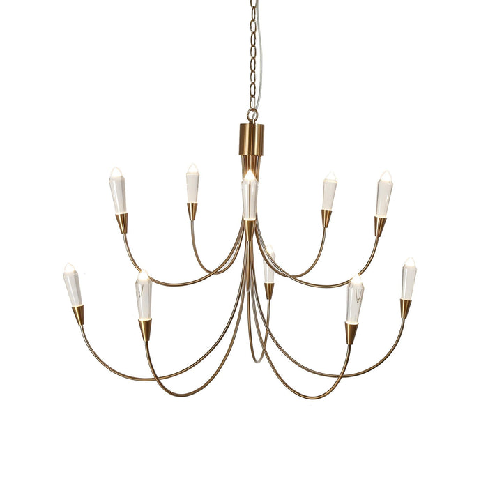 Kailash 10-Light LED Brass Chandelier