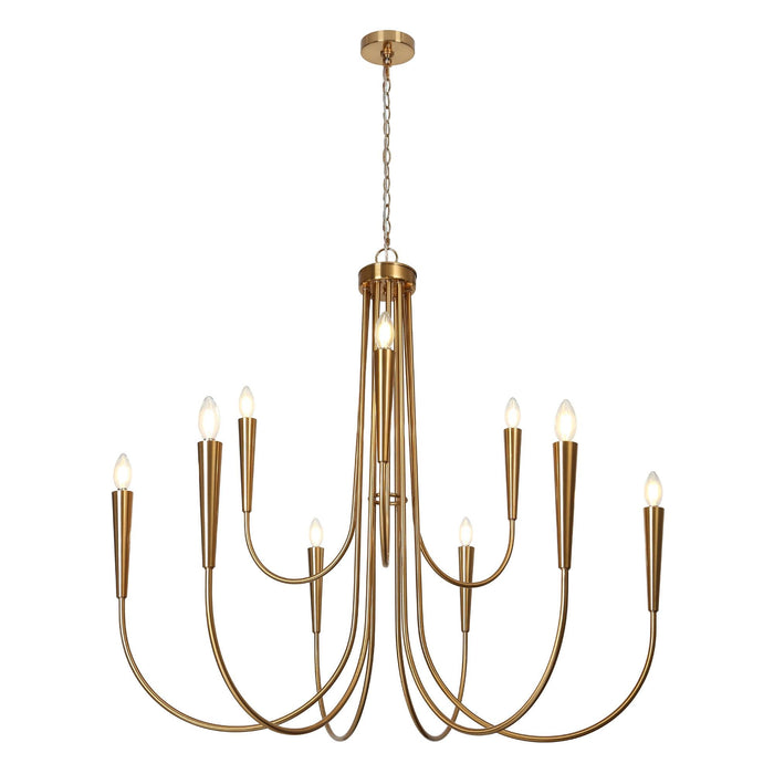 Cenipri 9-Light Brass Chandelier
