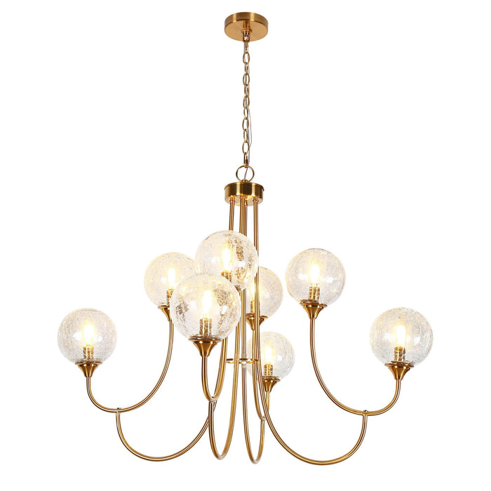 Swarchi 8-Light Brass Chandelier