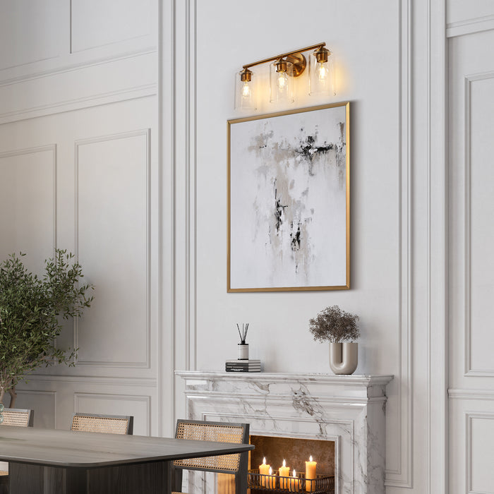 Sauvig 3-Light Brass Bathroom Vanity Light